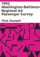 1992_Washington-Baltimore_regional_air_passenger_survey