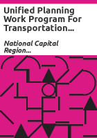Unified_planning_work_program_for_transportation_planning_for_the_Washington_Metropolitan_Region
