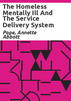 The_homeless_mentally_ill_and_the_service_delivery_system