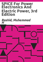 SPICE_for_Power_Electronics_and_Electric_Power__3rd_Edition