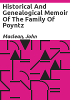 Historical_and_genealogical_memoir_of_the_family_of_Poyntz