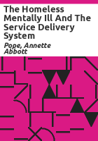 The_homeless_mentally_ill_and_the_service_delivery_system